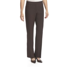 Atelier Luxe Salt & Pepper Modern Straight Leg Pants (For Women) in Brown - Closeouts