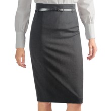 Atelier Luxe Straight Skirt - Belted (For Women) in Charcoal - Closeouts