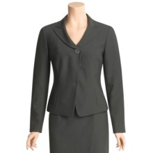 Atelier Shadow Stripe Suit Jacket - Pleated Back (For Women) in Black/Grey - Closeouts