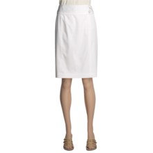 Atelier Stretch Cotton Skirt - Tiered Waistband (For Women) in White - Closeouts