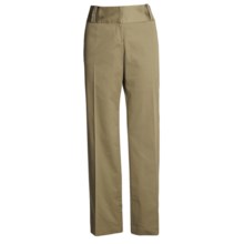 Atelier Wide Waistband Pants - Washable, Stretch Cotton (For Women) in Dark Tan - Closeouts
