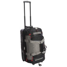 Athalon Platinum Armored Rolling Duffel Bag - 21”, Detachable Top Section in Silver/Black - Closeouts