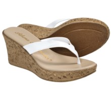 Athena Alexander Aloha Sandals - Wedge Heel (For Women) in White Patent - Closeouts