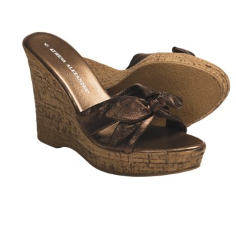 Athena Alexander Rusty Slides - Leather (For Women) in Bronze