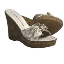 Athena Alexander Rusty Slides - Leather (For Women) in Champagne - Closeouts