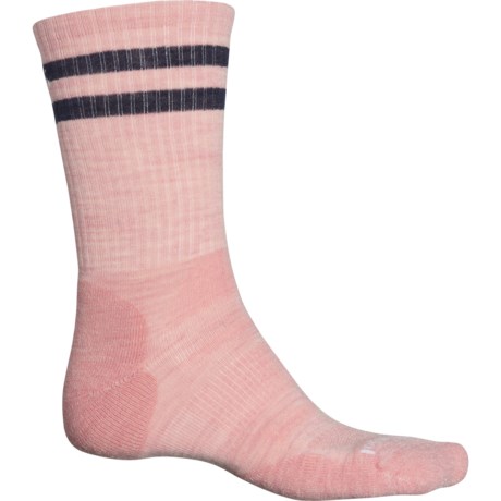 SmartWool Athletic Light Elite Stripe Socks - Merino Wool, Crew (For Men and Women) - PINKNECTAR (XL )
