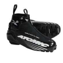 Atomic World Cup Classic Nordic Ski Boots - SNS Pilot (For Men and Women) in Black/White - Closeouts