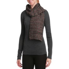 Auclair Boucle Scarf - Lambswool-Angora (For Women) in Black/Jewel Tones - Closeouts