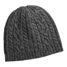 Auclair Cable-Knit Beanie Hat - Merino Wool (For Women) in Charcoal - Closeouts