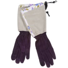 Auclair Deer Suede Split Cuff Gloves (For Women) in Dark Purple - Closeouts