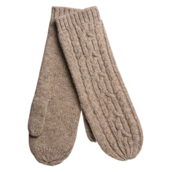 Auclair Long Cable-Knit Mittens - Merino Wool (For Women)