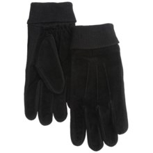 Auclair Pigsuede Gloves (For Men) in Black - Closeouts
