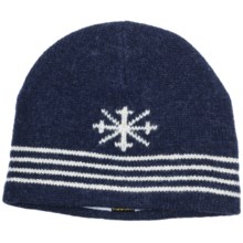Auclair Ragg Skipole Beanie Hat - Lambswool, Fleece Lining (For Men and Women) in Navy/White - Closeouts