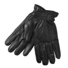 Auclair Sheepskin Gloves- Lining, Precurved Cut (For Men) in Black - Closeouts