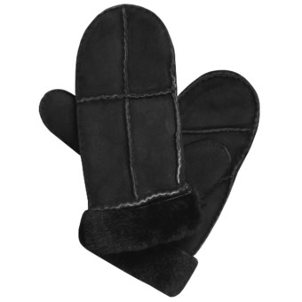 Auclair Sheepskin Mittens (For Women) in Black
