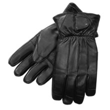Auclair Sheepskin Wrist-Tab Gloves - Thinsulate® (For Men) in Black - Closeouts