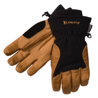 Auclair Total Soft Goatskin Gloves - Insulated (For Men and Women) in Camel
