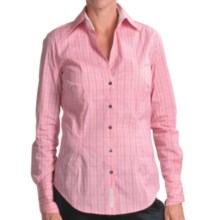 Audrey Talbott Angie Plaid Shirt - Open Collar, Long Sleeve (For Women) in Guava - Closeouts