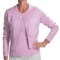 Audrey Talbott Chloe Crop Cardigan Sweater - Cotton Rich (For Women) in Lavender