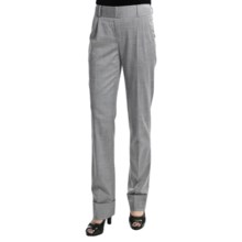 Audrey Talbott Chris Pleated Pants - High-Twist Wool, Stretch (For Women) in Platinum - Closeouts