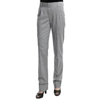 Audrey Talbott Chris Pleated Pants - High-Twist Wool, Stretch (For Women) in Platinum