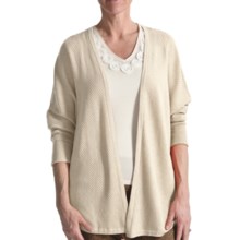 Audrey Talbott Diagonal Cardigan Sweater - 3/4 Sleeve (For Women) in Brie - Closeouts