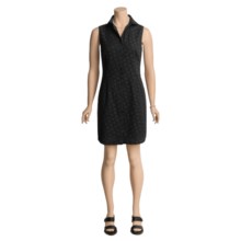 Audrey Talbott Dot Jacquard Shirtdress - Cotton, Sleeveless (For Women) in Black - Closeouts