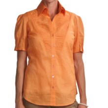 Audrey Talbott Elle Shirt - Cotton Voile, Short Sleeve (For Women) in Mango - Closeouts
