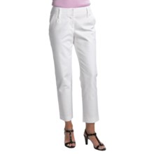 Audrey Talbott Hapri Fly-Front Ankle Pants - Stretch Cotton (For Women) in White - Closeouts