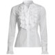 Audrey Talbott Kay Shadow Stripe Shirt - Cotton, Ruffle Front, Long Sleeve (For Women)