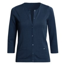 Audrey Talbott Kezia Cardigan Sweater - Cotton, 3/4 Sleeve (For Women) in Regatta - Closeouts