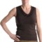 Audrey Talbott Luxe Knit Shell - Rosette Detail, Sleeveless (For Women) in Dark Terrior