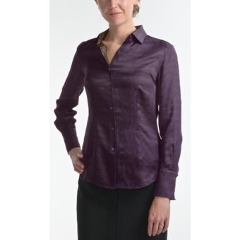 Audrey Talbott Marybeth Silk Blouse - Long Sleeve (For Women) in Purple