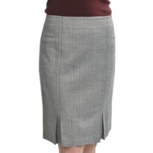 Audrey Talbott Pencil Skirt - Chevron Dobby Tick Stripe, Wool (For Women) in Black Multi - Closeouts