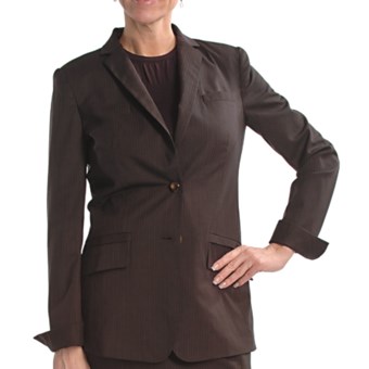 Audrey Talbott Pinstripe Boyfriend Jacket (For Women) in Port