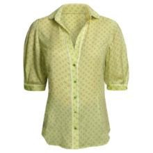 Audrey Talbott Silk Blouse - Polka Dot, Elbow Sleeve (For Women) in Kiwi - Closeouts
