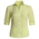 Audrey Talbott Silk Georgette Dot Shirt - V-Neck, Elbow Sleeve (For Women)