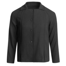 Audrey Talbott Wool-Blend Crepe Jacket - Bracelet Sleeve (For Women) in Black - Closeouts