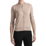 August Silk Cotton-Modal Cardigan Sweater - 3/4 Sleeve (For Women)