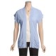 August Silk Drape Cardigan Sweater - Linen-Rich (For Women)