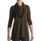 August Silk Knit Shirt with Infinity Scarf - 3/4 Sleeve (For Women) in Green Trees