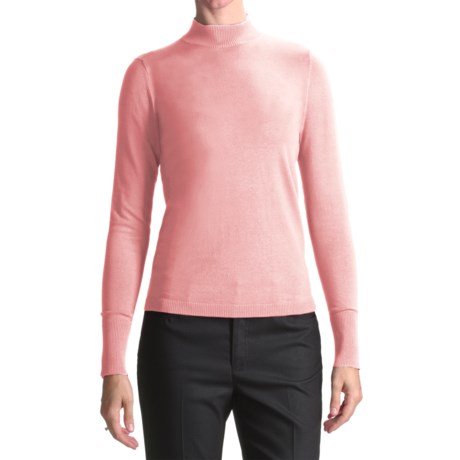 turtleneck mock rib trimmed silk august sleeve submit own