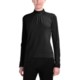 August Silk Shirred Mock Turtleneck - Long Sleeve (For Women)