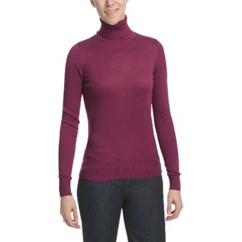 August Silk Warm Hand Turtleneck - Long Sleeve (For Women)