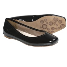 Auri Jamie Ballerina Flats - Leather (For Women) in Black Patent - Closeouts