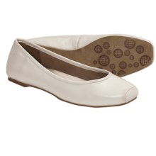 Auri Jamie Ballerina Flats - Leather (For Women) in Winter White - Closeouts