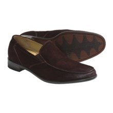 Auri Marcus Venetian Shoes - Leather, Slip-Ons (For Men) in Chocolate Burnished Suede - Closeouts