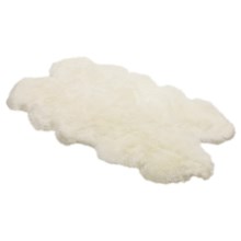 Auskin Sheepskin Longwool Rug - Four Pelt in Ivory - Overstock