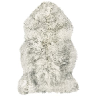 Auskin Sheepskin Longwool Rug - Single Pelt in Grey Mist