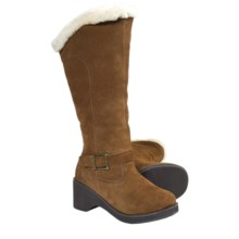 Aussie Dogs Duchess Leather Boots - Shearling Lined (For Women) in Cocoa - Closeouts
